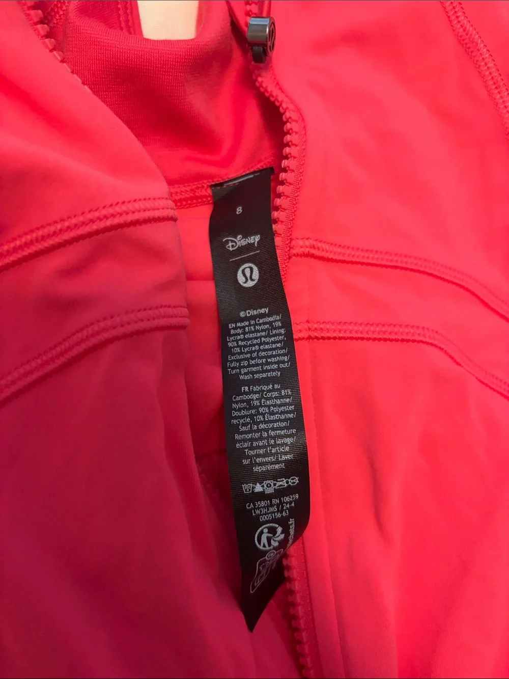 Lululemon athletica Bright Coral Full-Zip Jacket